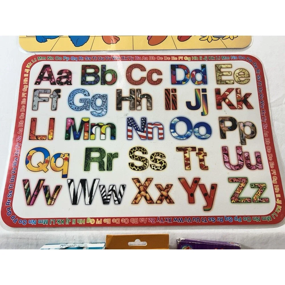 Lot of Educational Flash Cards Colors Animals Shapes Counting Mats Kids Learning